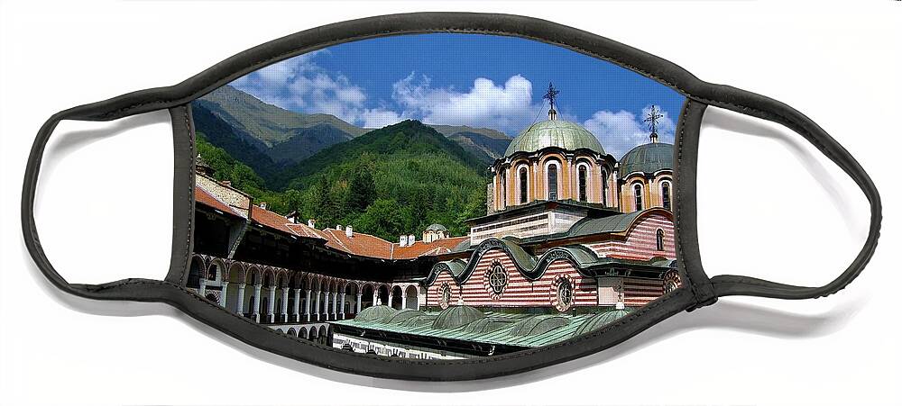  Face Mask featuring the photograph Rila Monastery by Annamaria Frost