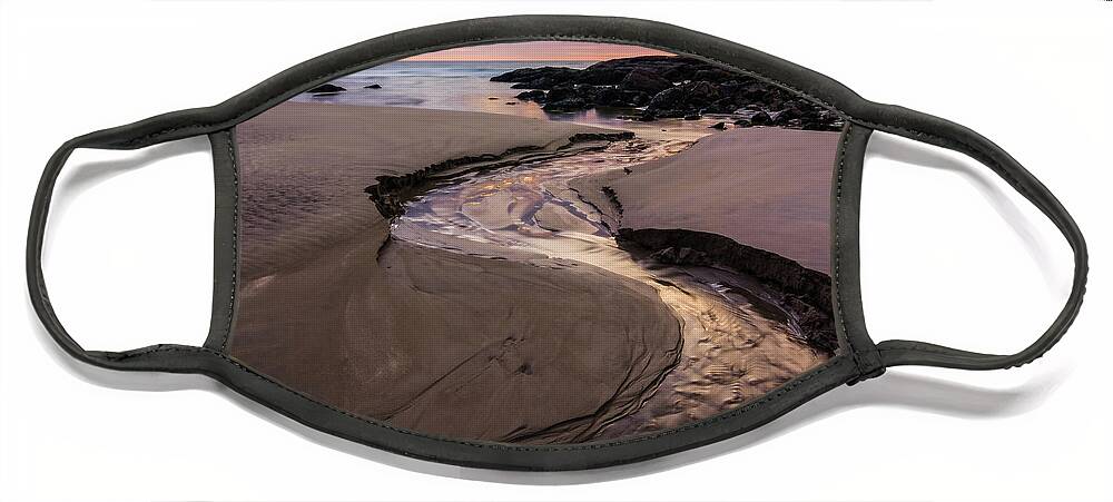 Good Harbor Beach Face Mask featuring the photograph River of Dreams by Michael Hubley