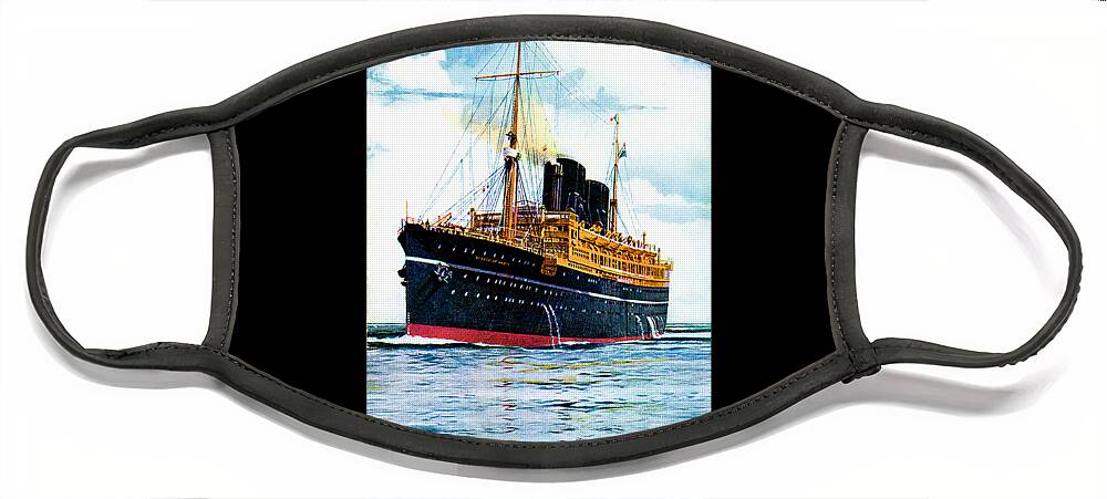 Vicero Face Mask featuring the painting RMS Viceroy of India Cruise Ship 1928 by Unknown