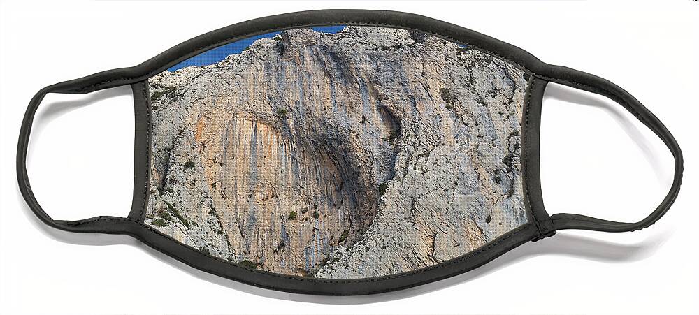 Mountains Face Mask featuring the photograph Rock formation in the mountains of Bernia by Adriana Mueller