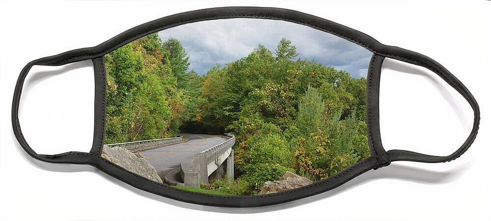 Bridge Face Mask featuring the photograph Rocks and Roads by Steve Templeton
