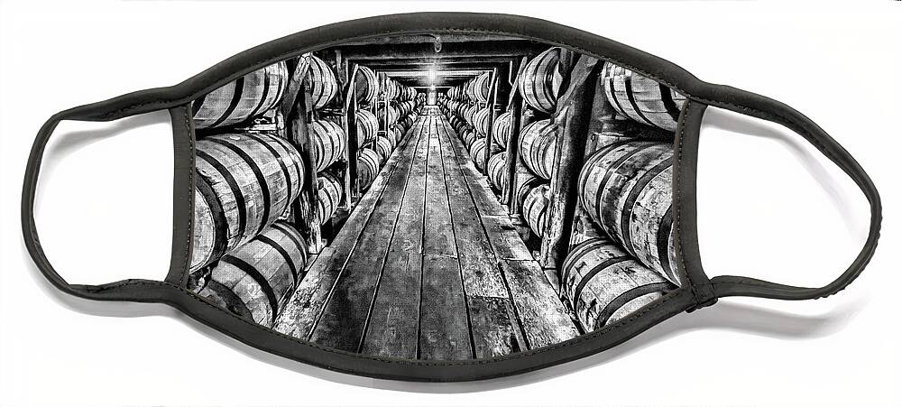 Black And White Face Mask featuring the photograph Roll out the Barrels by Joe Holley