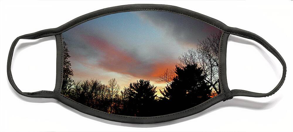 Landscape Face Mask featuring the photograph Rolling Clouds Sunrise by Frank J Casella