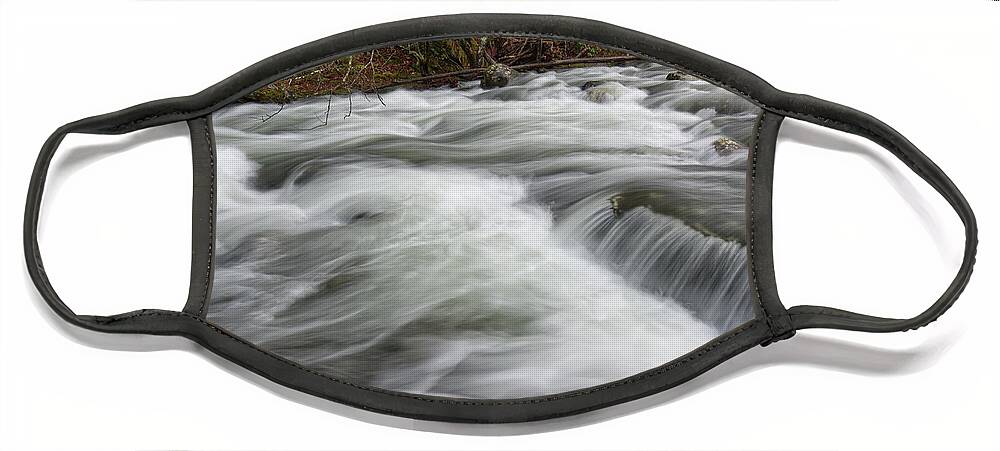 Middle Prong Little River Face Mask featuring the photograph Rolling Whitewater by Phil Perkins