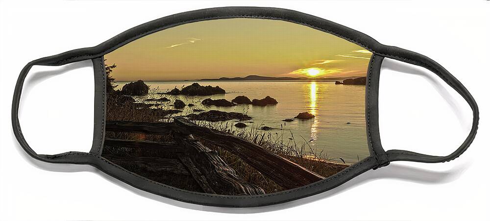 Rosario Face Mask featuring the photograph Rosario Park Sunset by Tony Locke