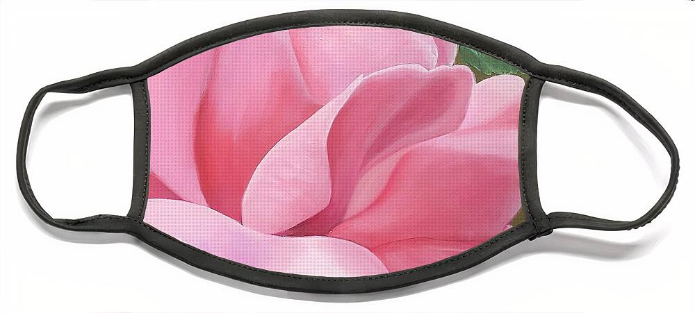Rose Painting Face Mask featuring the painting Royal Rose by Connie Rish