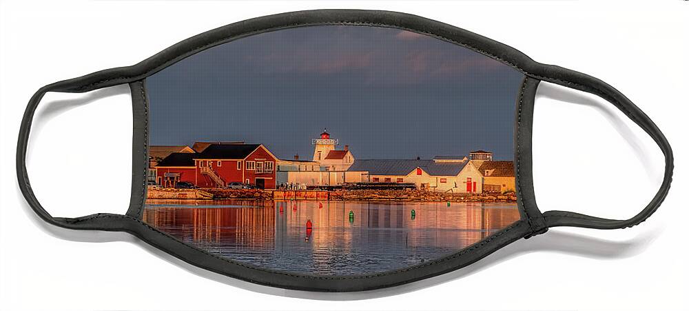 Pei Face Mask featuring the photograph Rustico Harbor in the Summer Golden Hour by Marcy Wielfaert