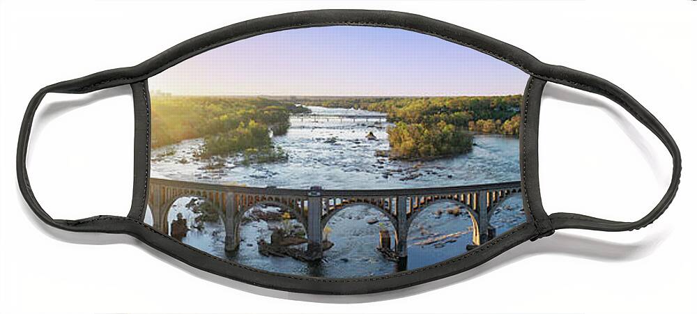 Richmond Face Mask featuring the photograph Rva 016 by Richmond Aerials