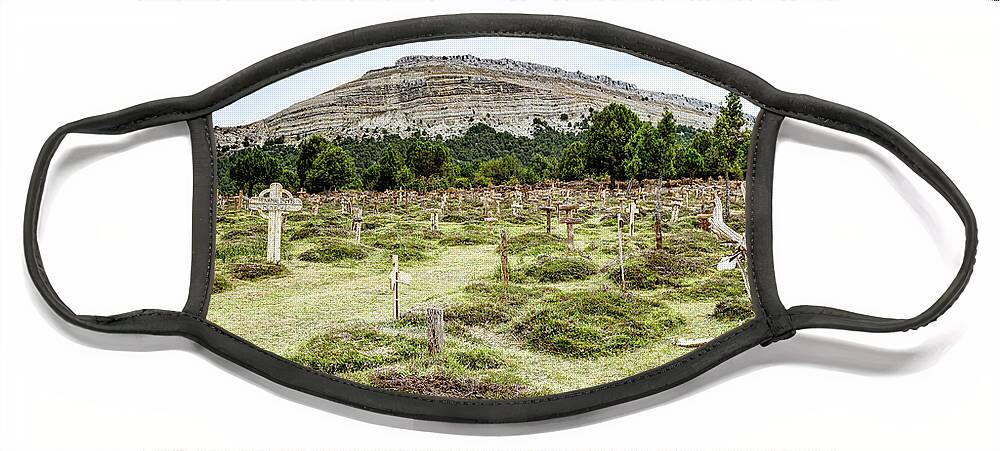 Sad Hill Cemetery Face Mask featuring the photograph Sad Hill Cemetery Panorama by Weston Westmoreland