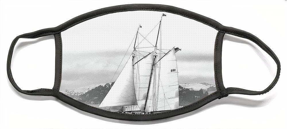 Sailing Face Mask featuring the photograph Sailing on San Francisco Bay by Scott Cameron