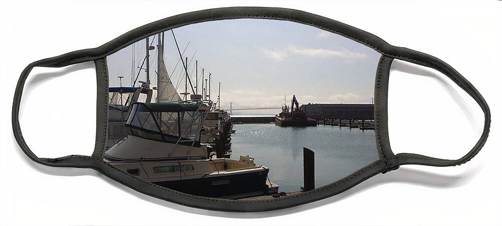  Face Mask featuring the photograph San Francisco Docks by Heather E Harman
