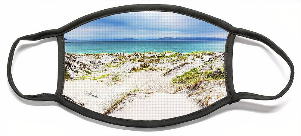 Beach Face Mask featuring the photograph Sand Dunes - Frederick Henry Bay by Lexa Harpell