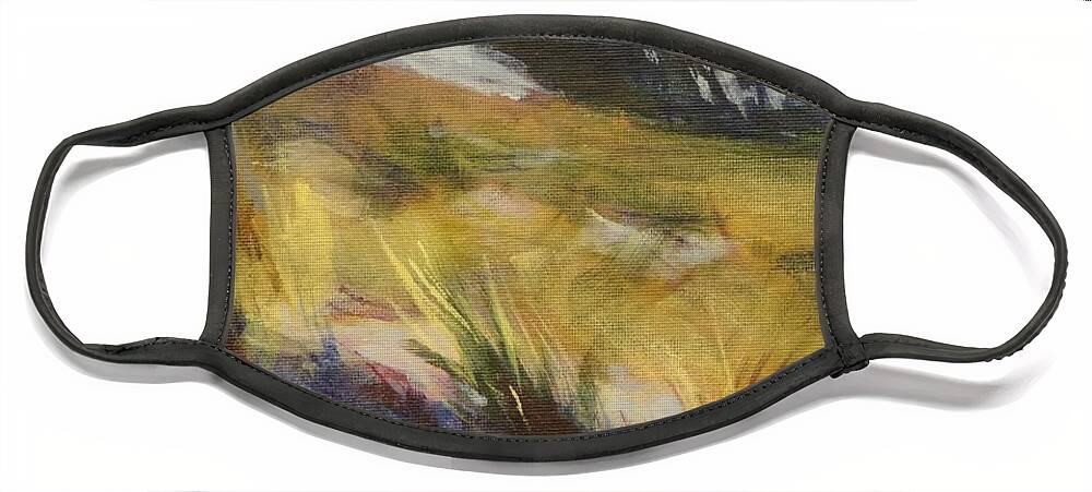Waltmaes Face Mask featuring the painting Sandy Dune by Walt Maes