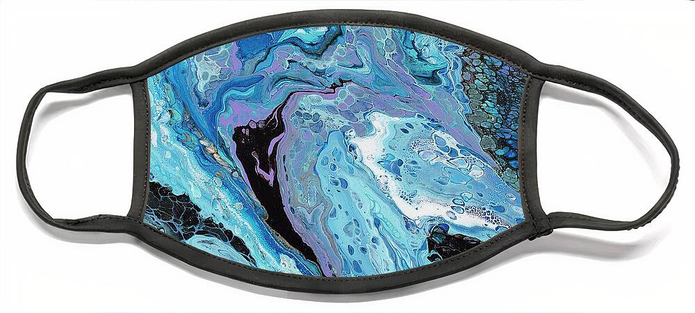 Ocean Face Mask featuring the painting Sapphire by Tamara Nelson