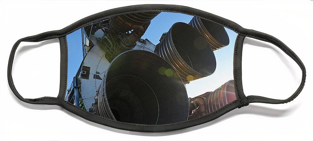 Saturn Face Mask featuring the photograph Saturn V Rocket Display by Sean Hannon
