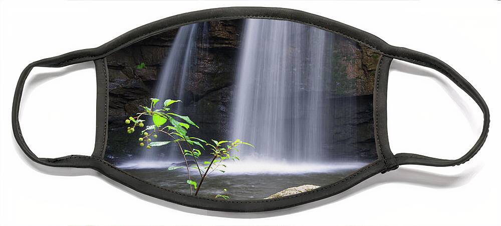 Savage Falls Face Mask featuring the photograph Savage Falls 2 by Phil Perkins