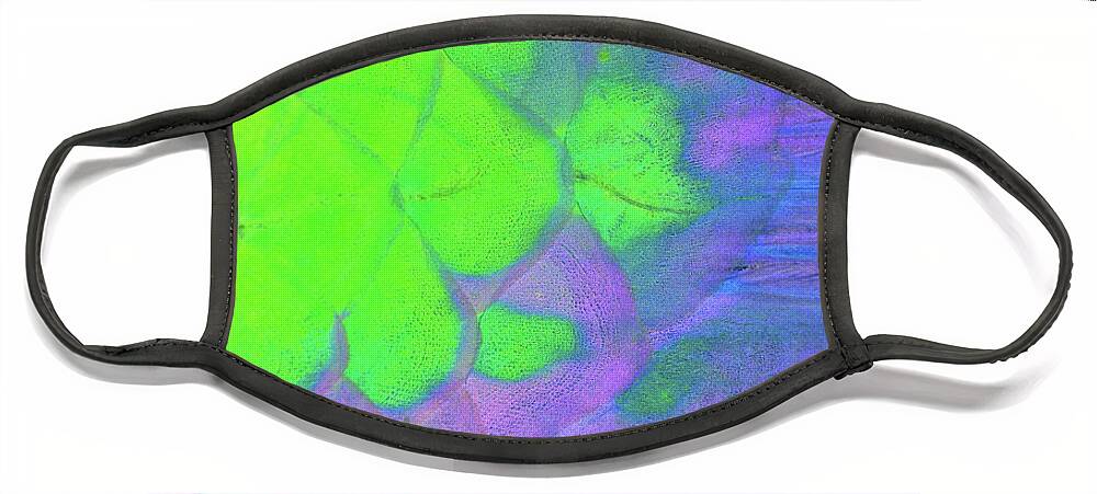 Parrotfish Face Mask featuring the photograph Scales in green and purple by Artesub