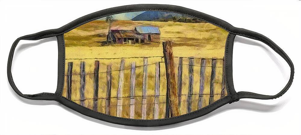 House Face Mask featuring the painting Scene from Time Passed by Jeffrey Kolker