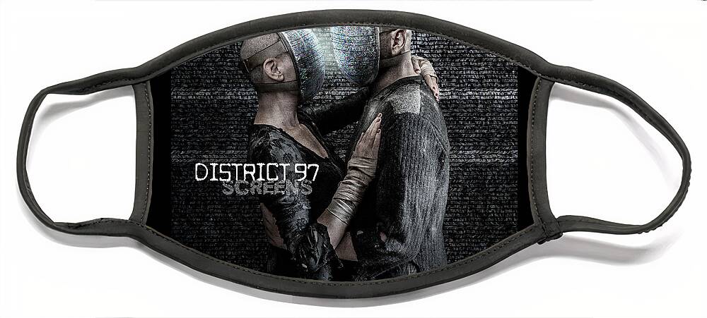  Face Mask featuring the digital art Screens by District 97