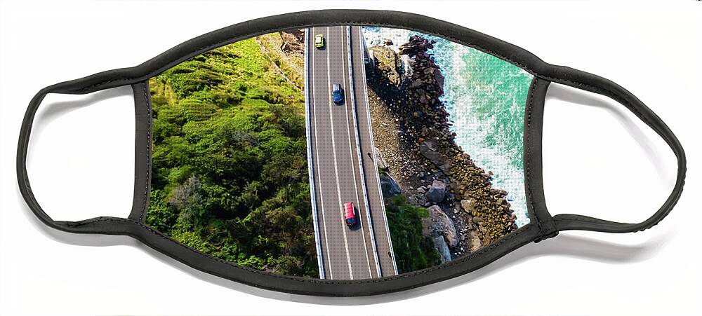 Clouds Face Mask featuring the photograph Seacliff Bridge No 1 by Andre Petrov
