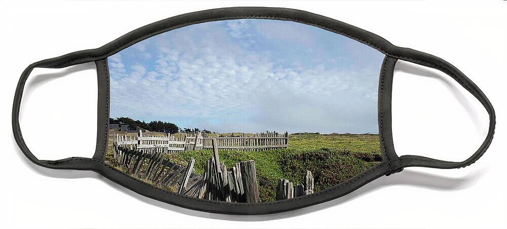 Calfornia Face Mask featuring the photograph Searanch Fence by Manuela's Camera Obscura