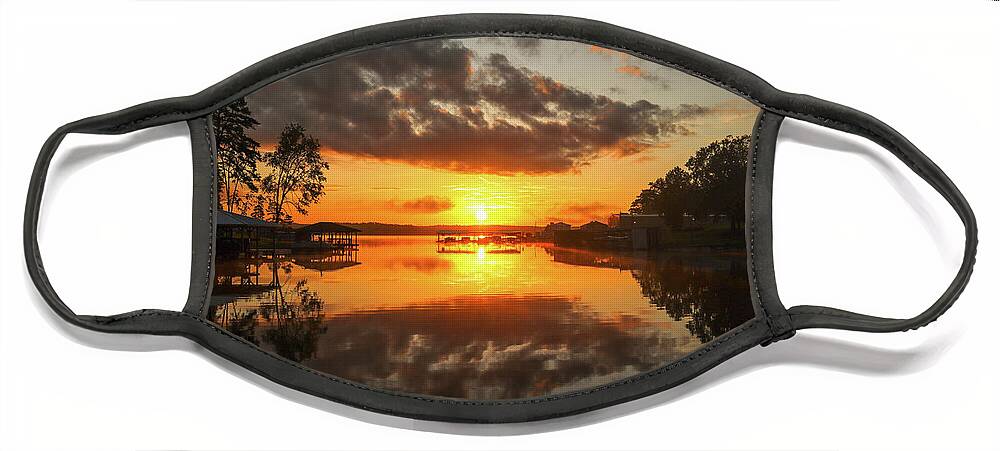 Lake Face Mask featuring the photograph Searing Lake Sunrise by Ed Williams