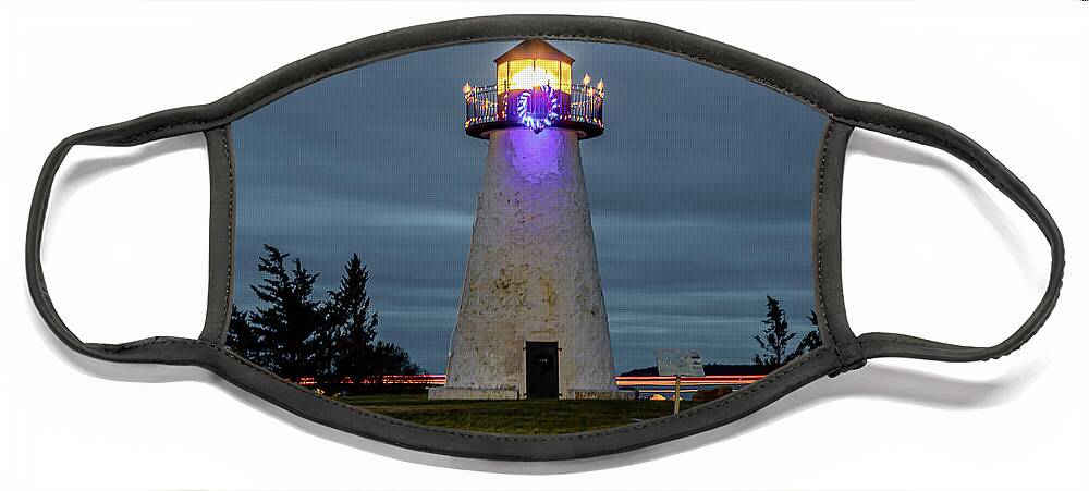 Lighthouse Face Mask featuring the photograph Seasonal Light by William Bretton
