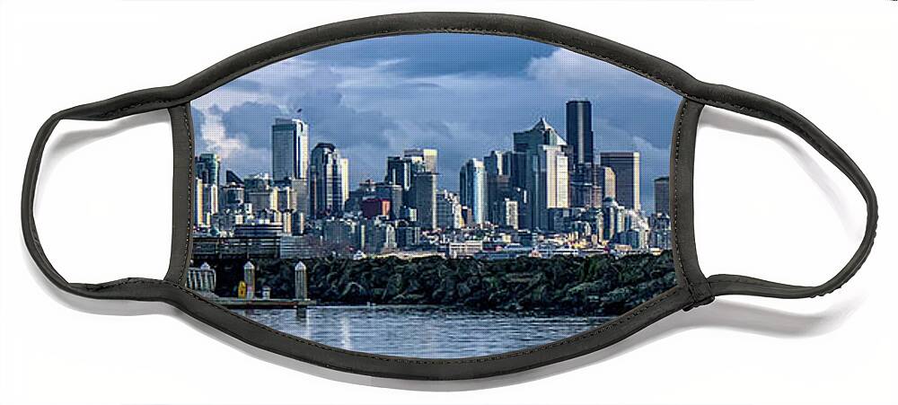 Face Mask featuring the photograph Seattle View SY by Tim Dussault