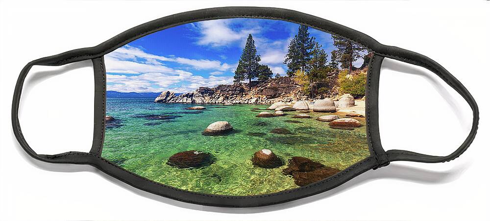 Lake Tahoe Face Mask featuring the photograph Secret Cove by Tassanee Angiolillo