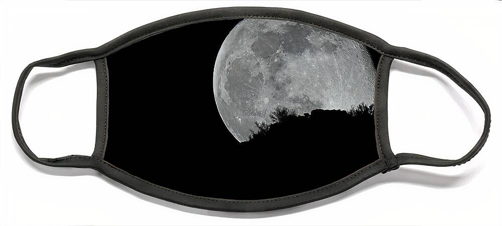  Face Mask featuring the photograph Sedona Moonrise by Al Judge