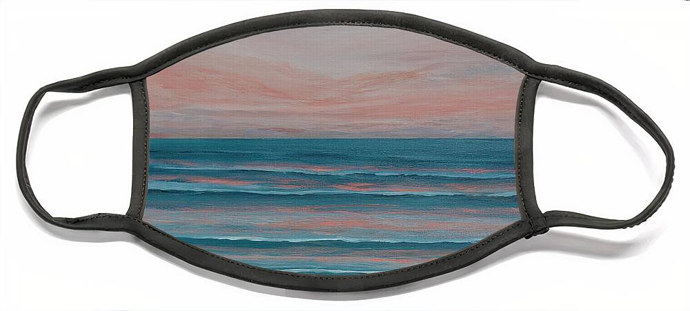 Ocean Face Mask featuring the painting Serene by Linda Bailey
