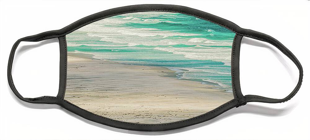 South Africa Face Mask featuring the photograph Serenity Along the Shore by Marcy Wielfaert