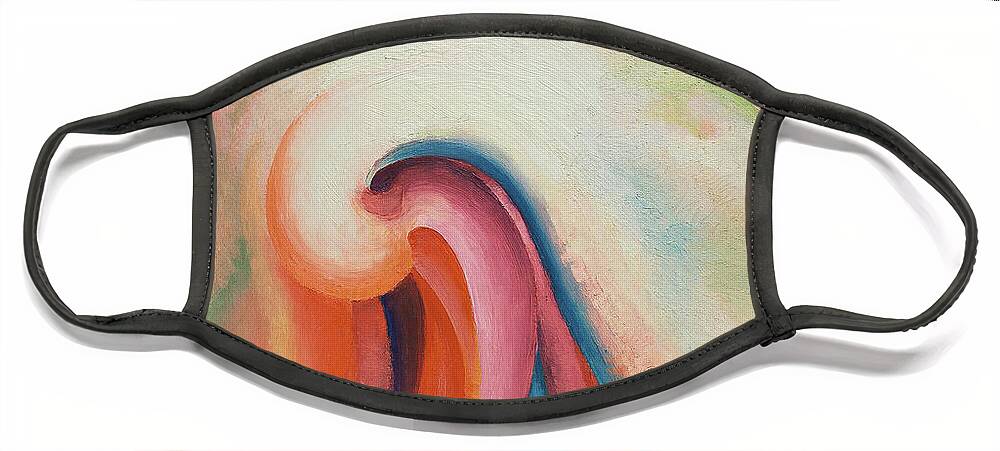 Georgia O'keeffe Face Mask featuring the painting Series I. No 1 - Colorful modernist abstract painting by Georgia O'Keeffe
