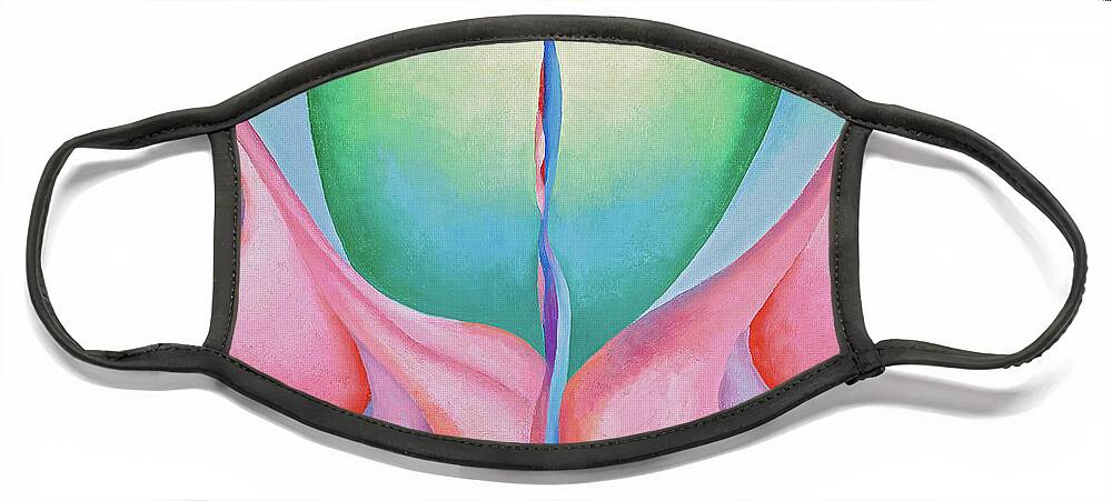 Georgia O'keeffe Face Mask featuring the painting Series I. No 8 - Colorful abstract modernist painting by Georgia O'Keeffe