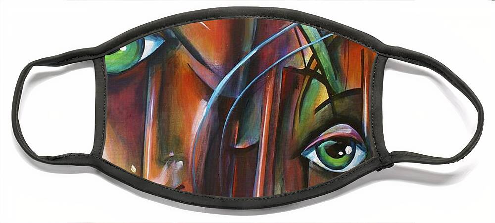 Urban Expressions Face Mask featuring the painting Shade by Michael Lang