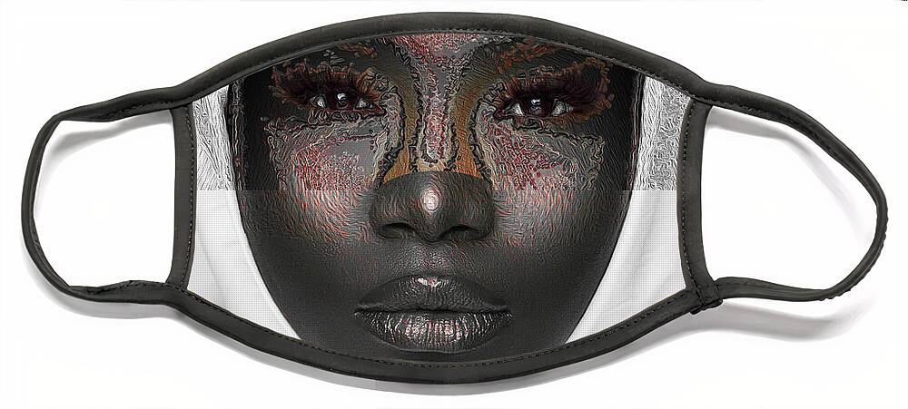 Shades Collection 1 Face Mask featuring the digital art Shades of me 1 by Aldane Wynter