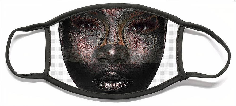 Shades Collection 1 Face Mask featuring the digital art Shades of Me 3 by Aldane Wynter