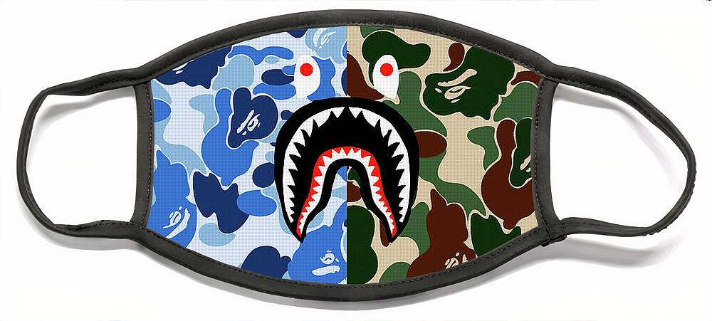 Shark Camo Face Mask by Bape Collab - Pixels