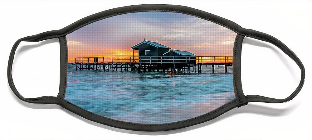 Shelley Beach Face Mask featuring the photograph Shelley Beach Boat Jetty by Vicki Walsh
