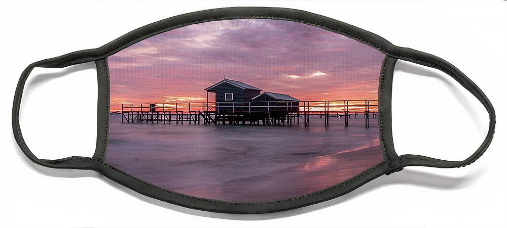 The Shelley Beach Jetty Face Mask featuring the photograph Shelley Beach Jetty 2 by Vicki Walsh