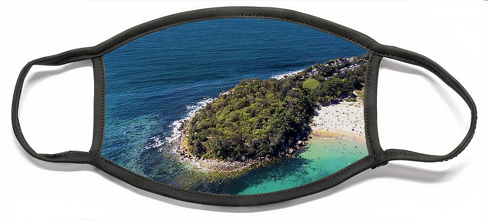 Summer Face Mask featuring the photograph Shelly Beach Panorama No 1 by Andre Petrov