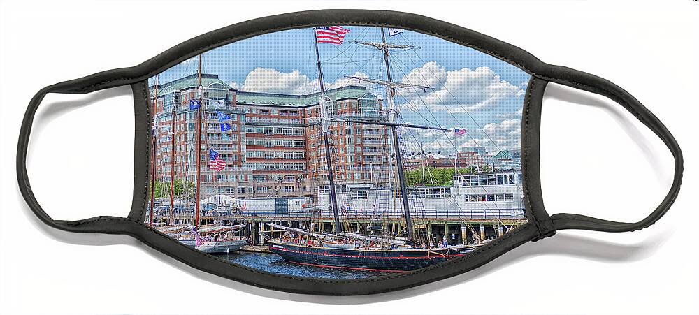 Tall Ship Face Mask featuring the photograph Shenandoah by Linda Constant