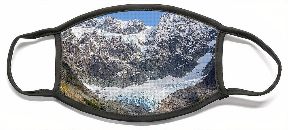 Mount Shuksan Face Mask featuring the photograph Shuksan Glacier by Michael Rauwolf
