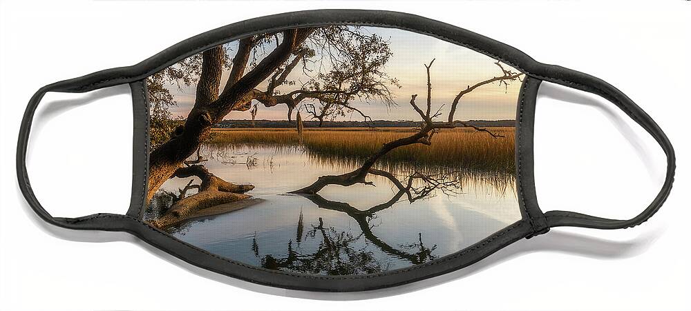Charleston Face Mask featuring the photograph Silent Reflection by Donnie Whitaker