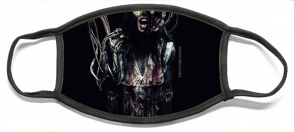 Decaydead Face Mask featuring the digital art Silent Screams by Argus Dorian