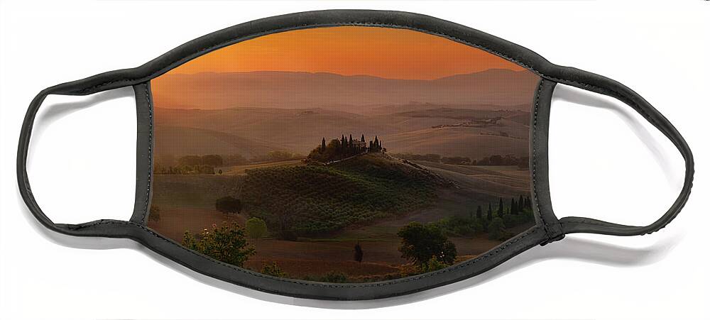 Belvedere Face Mask featuring the photograph Simply Tuscany by The P