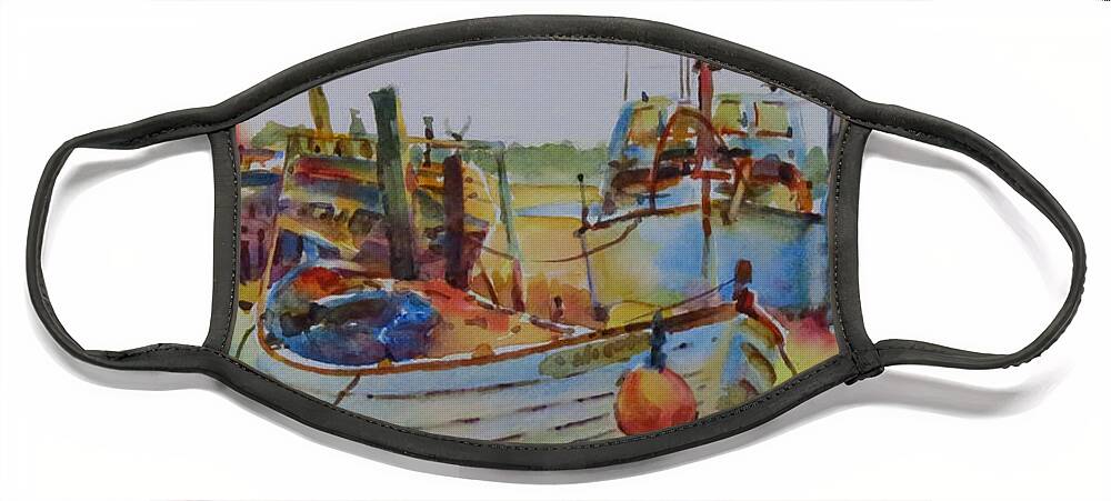 Summer Face Mask featuring the painting Skippool Creek-G.Berry #87 by David Gilmore
