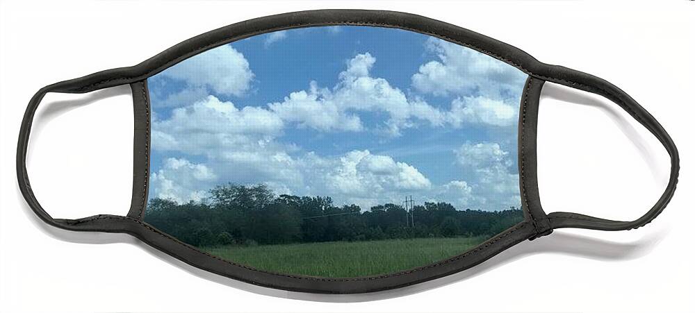  Face Mask featuring the photograph sky by Angie ONeal