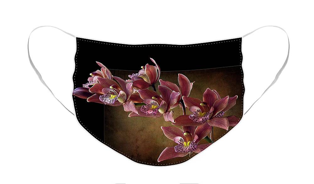 Brown Orchids Face Mask featuring the photograph Small Brown Orchids by Endre Balogh