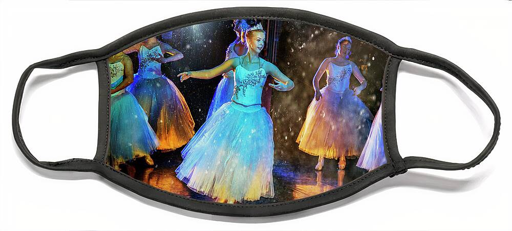 Ballerina Face Mask featuring the photograph Snow Dance No. 1 by Craig J Satterlee